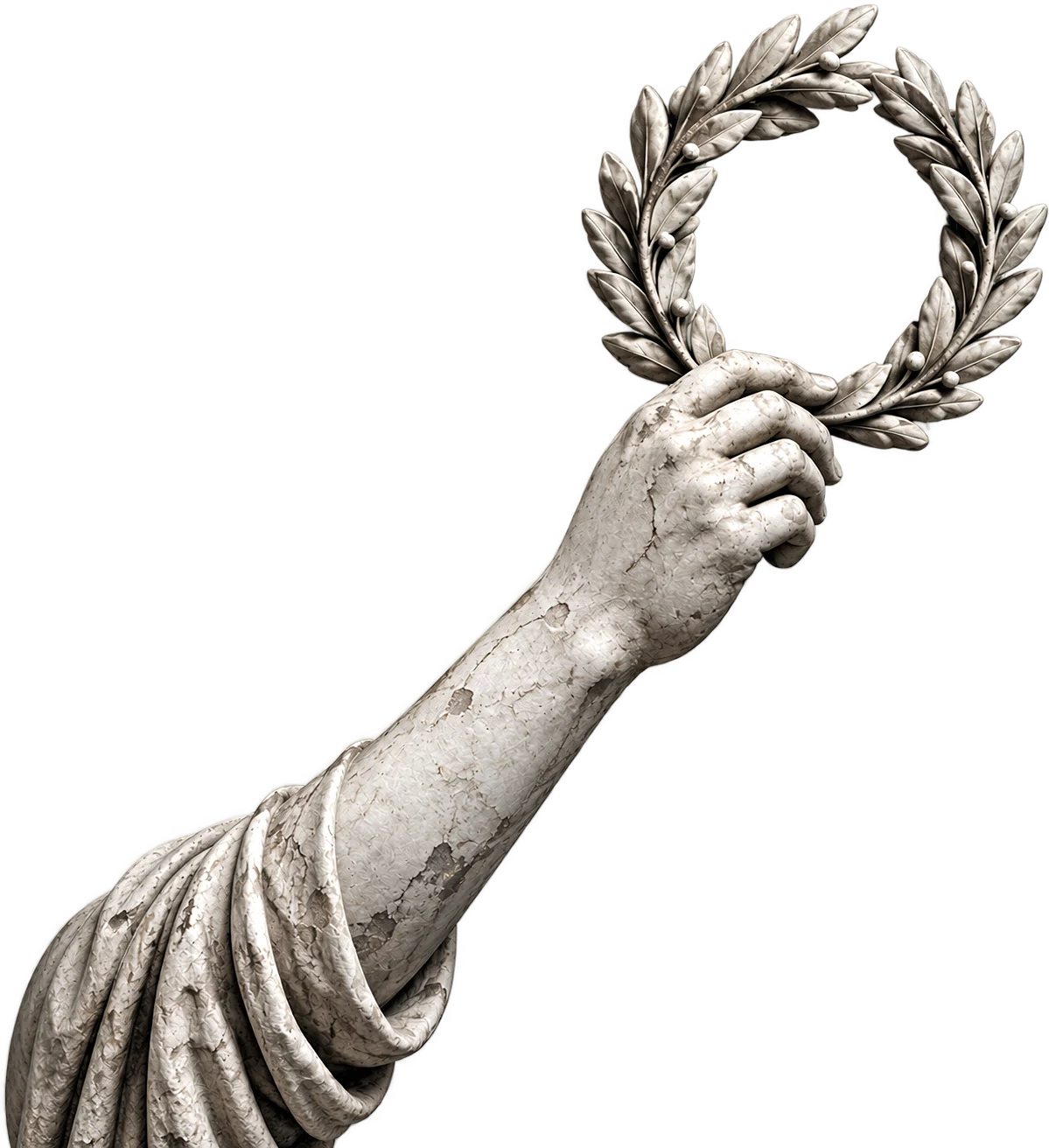 Classical Marble Laurel Wreath of Sovereignty